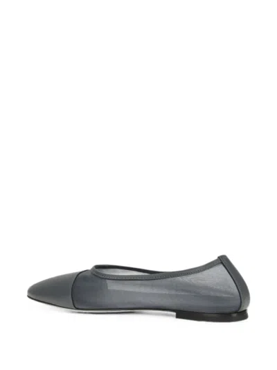 Dear Frances Gala Mesh-panel Ballet Flats In Gray