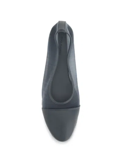 Dear Frances Gala Mesh-panel Ballet Flats In Gray