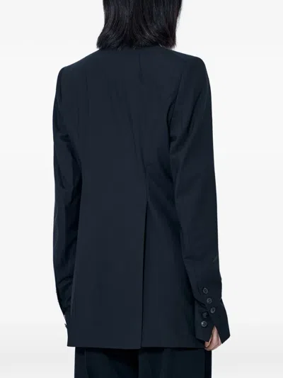 Rick Owens Single-breasted Buttoned Blazer In Black