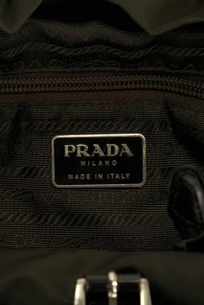 Pre-owned Prada Tessuto Backpack In Green