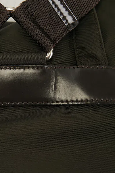 Pre-owned Prada Tessuto Backpack In Green