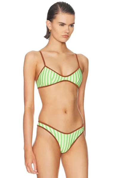 Haight Pipping Cris Bikini Top In Green