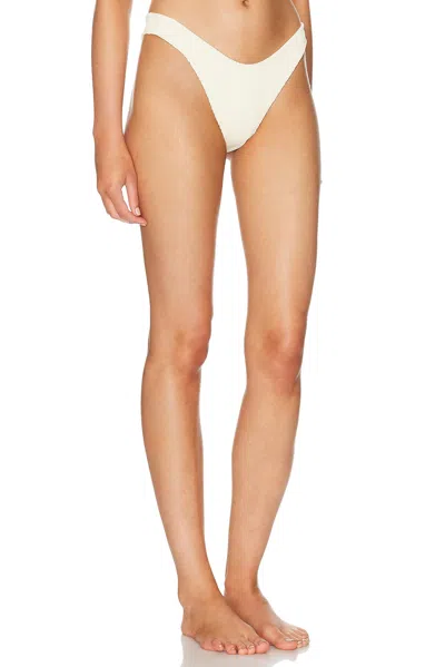 Haight Ribbed Leila Bikini Bottom In White