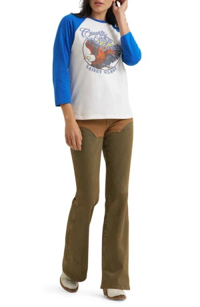 Wrangler X Lainey Wilson Eagle Graphic Raglan Tee In White