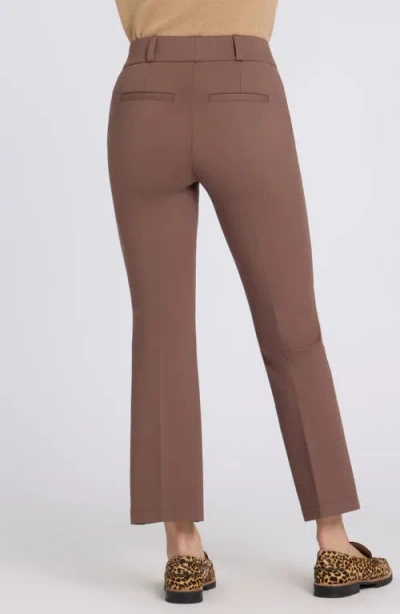 Nydj Pull-on Ankle Flare Pants In Brown