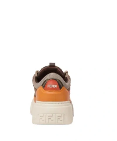 Fendi Force Ff-logo Sneakers In Brown