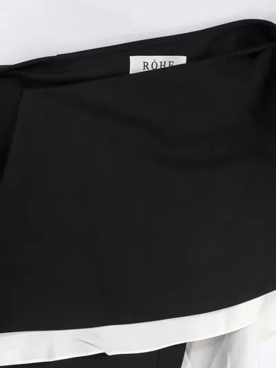 Rohe One-shoulder Caped Wool-blend Top In Black