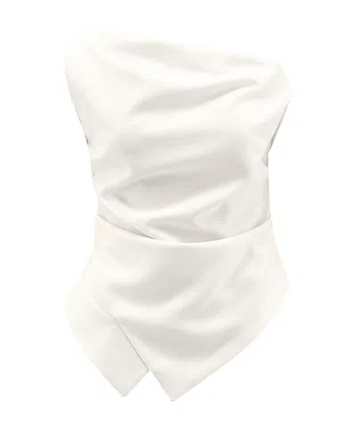 Rohe Draped Asymmetric Top In White