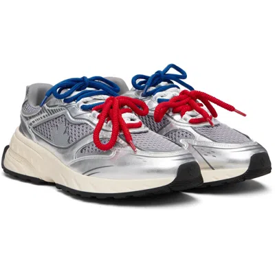 Dsquared2 Mesh Panel Sprinter Sneakers In Silver