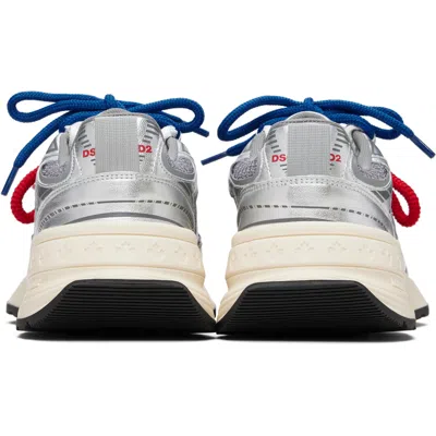 Dsquared2 Mesh Panel Sprinter Sneakers In Silver