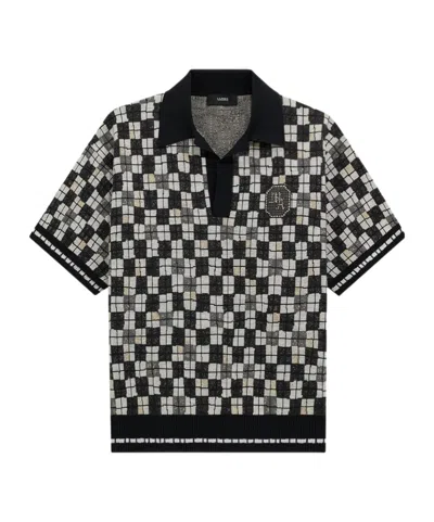 Amiri Pattern Polo In Black