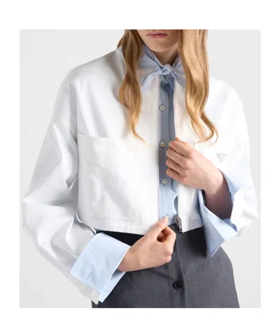 Prada Chino Blouson Jacket In White