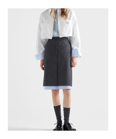 Prada Chino Blouson Jacket In White