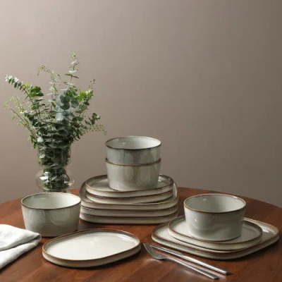 Stone Lain Cairo Stoneware 24-piece Dinnerware Set In Grey