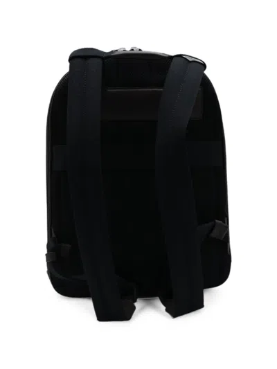 Montblanc Medium Cross-grain Leather Zip-pocket Backpack In Brown