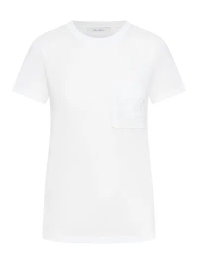 Max Mara Maxmara Mxmgiovane T Shirt With Monogram Logo In White