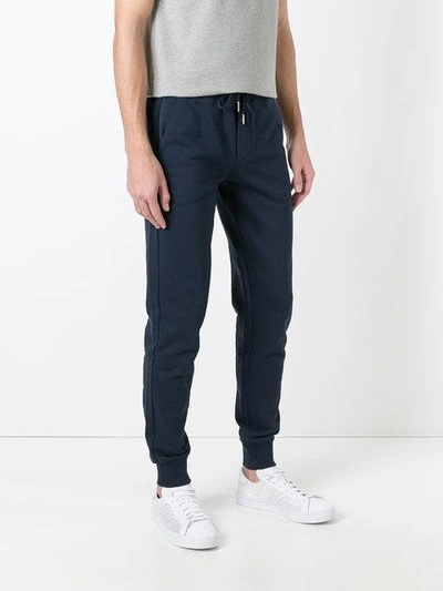 Shop Moncler Slim Fit Track Pants In Blue