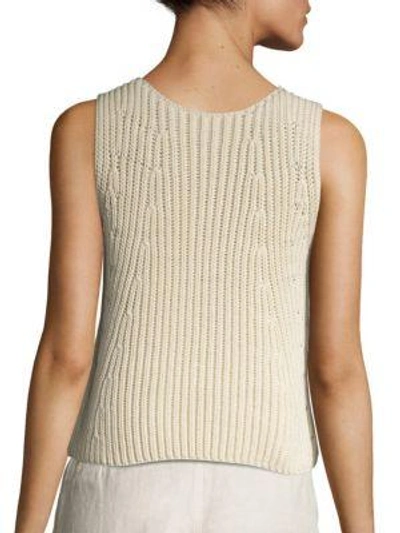 Shop Vince Chunky Ribbed Tank Top In Citron