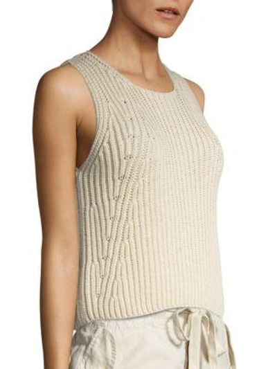 Shop Vince Chunky Ribbed Tank Top In Citron
