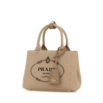 Prada Small Canvas Handbag With Silver-tone Hardware