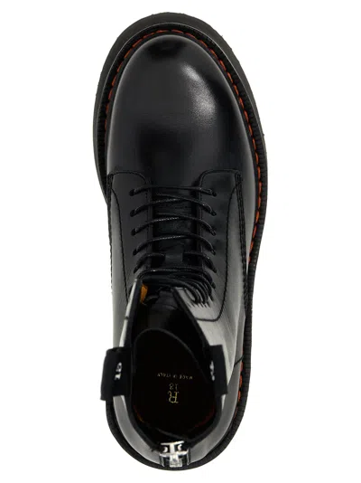 R13 Black Double Stack Boots In Black