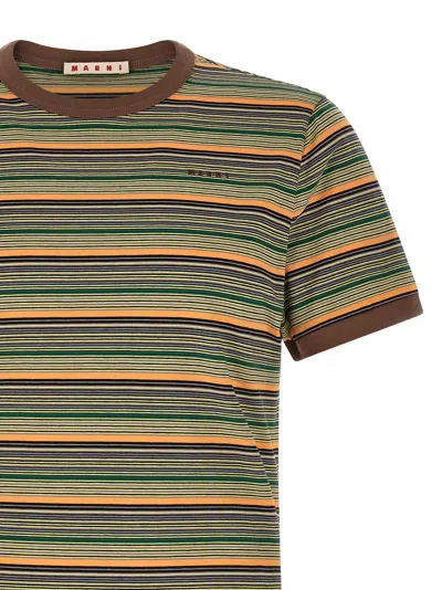 Marni Striped T-shirt In Multi