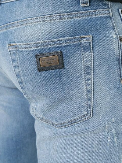 Shop Dolce & Gabbana Distressed Jeans - Blue