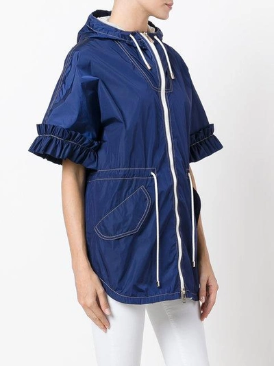 Shop Fay Cropped Sleeves Jacket - Blue