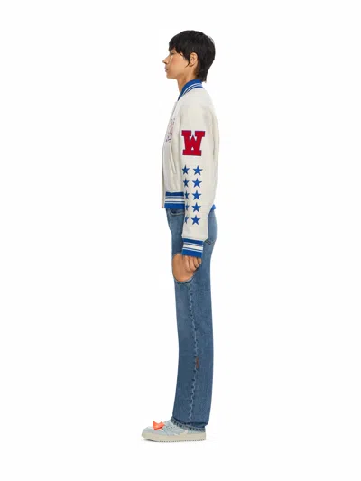 Off-white Wool College Varsity Jacket In Multi