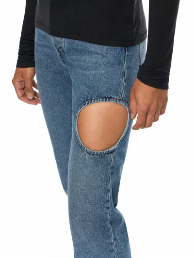 Off-white Meteor Denim Pants In Light Medium Blue Light Medium Blue