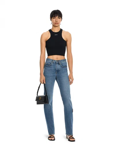 Off-white Venus Denim Pants In Light Medium Blue Light Medium Blue