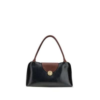 Versace Vivian Medium Two-tone Textured-leather Shoulder Bag