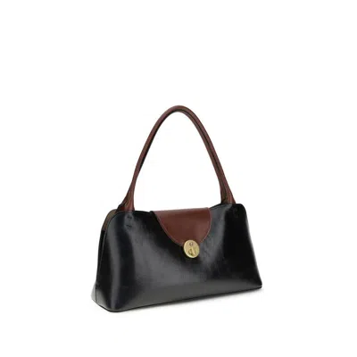 Versace Vivian Medium Two-tone Textured-leather Shoulder Bag