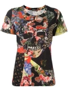 Alexander Mcqueen Floral Skull Tablecloth Print T-shirt
