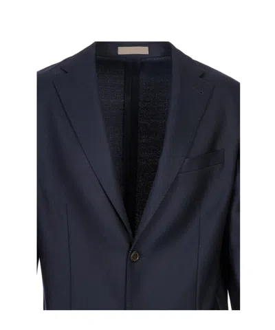 Corneliani Single-breasted Notch-lapel Blazer In Blue