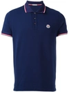 Moncler Classic Polo Shirt In Blue