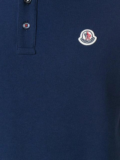 Shop Moncler Classic Polo Shirt In Blue