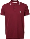 Moncler Basic Polo Shirt In Bordeaux