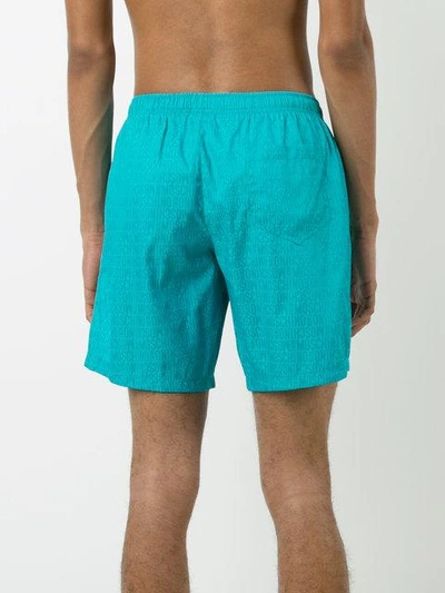 Shop Moschino Logo Print Swim Shorts