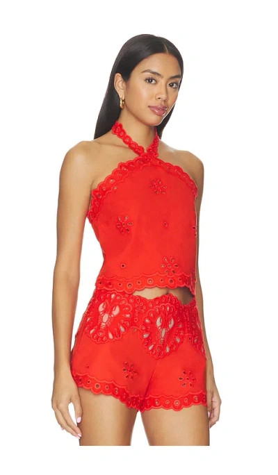 Retroféte Caliane Top In Geranium