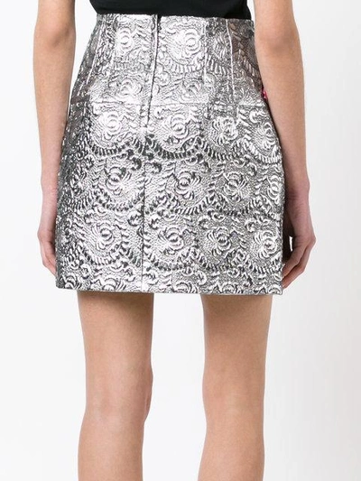 Shop Dolce & Gabbana Bow Brocade Mini Skirt