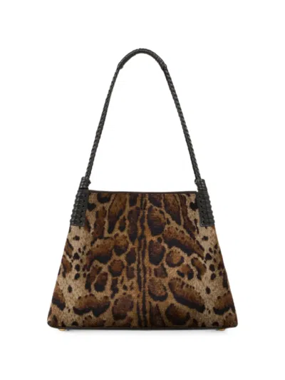 Etro Libra レオパード ハンドバッグ M In Brown