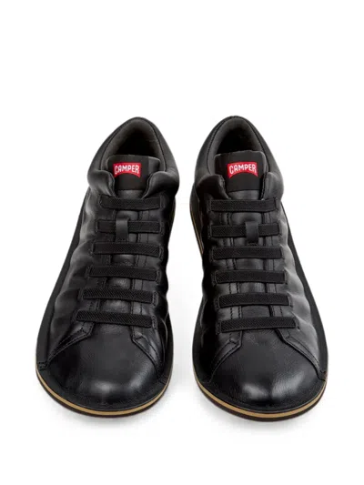 Camper Beetle Leather Sneakers In Black