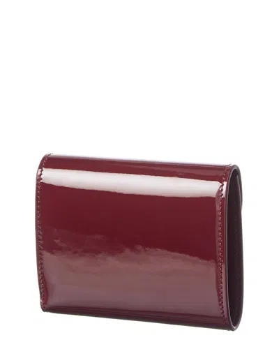 Celine Troimphe Small Patent Wallet In Red