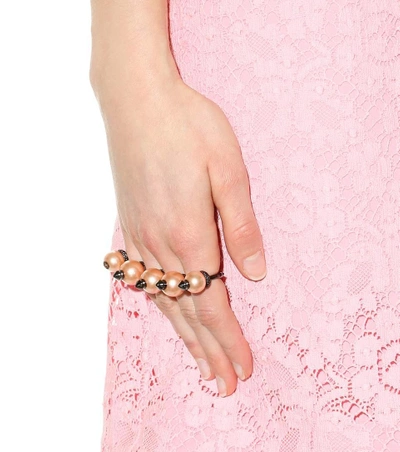 Shop Gucci Multi-finger Ring In Pink