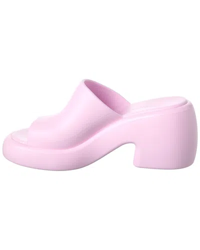 Ferragamo Deva Rubber Platform Mule In Pink