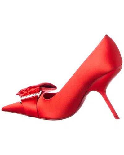Ferragamo Satin 100 Pump In Red