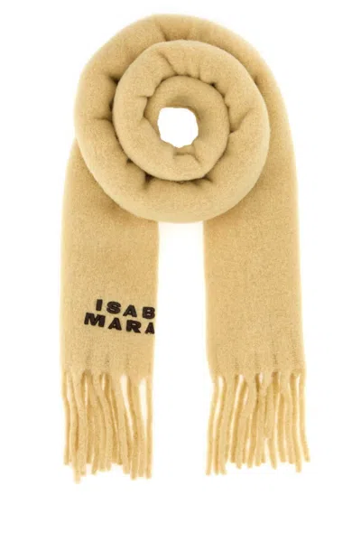 Isabel Marant Firny Fringed Embroidered Alpaca-blend Scarf In Neutral