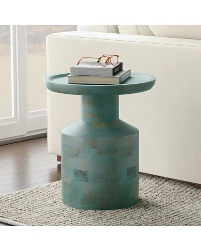 Simpli Home Haynes 16in Solid Mango Boho Accent Table