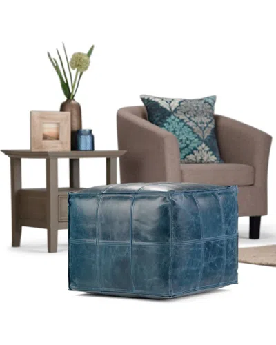 Simpli Home Manning Boho Square Pouf